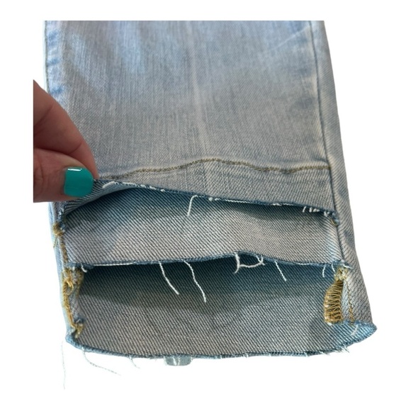 KanCan Light Stone Tapered Cut Off Cuffed Jeans Size 15/31 Style ML1457-2-SF - Picture 11 of 16